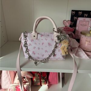Madden Girl Light Pink Floral Crossbody Bag